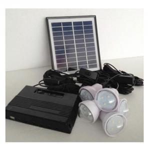 4W Solar Lighting System With Mobile Charge 4W Solar Panel 5200MAH Lithium Battery Black CE ROHS System 1