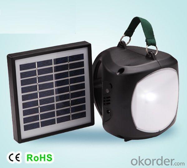 High Quality Super Bright Solar LED Bulb Solar Lantern With Mobile Charge 1.7W 9V Black