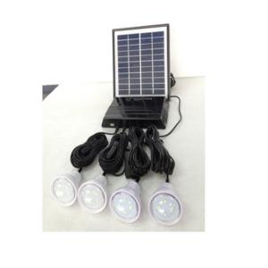 4w 10w 20w 50w 80w 100w Solar Lighting System With Mobile Charge 4 LED Bulbs 4000mah liion Battery Black CE ROHS System 1