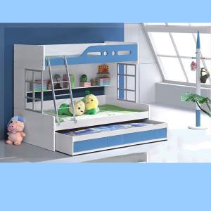 Light Blue + White Color Children Furniture Sets Kids Bedroom Furniture System 1