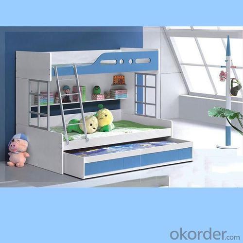 Light Blue + White Color Children Furniture Sets Kids Bedroom Furniture System 1