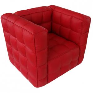 Red Fabric Kids' Sofa High-elastic Foam Comfortable and Durable System 1
