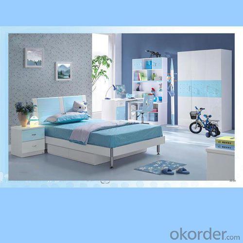 Blue Color Children Furniture Sets Kids Bedroom Furniture System 1