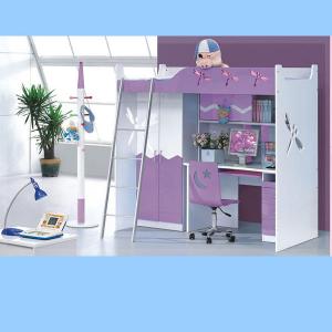 Purple Children Bedroom Furniture System 1