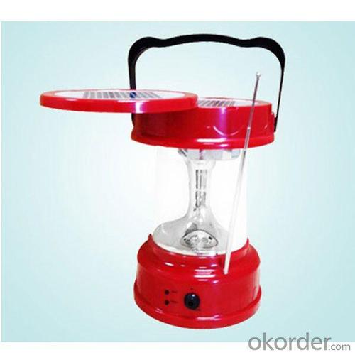 Solar Light for Backyard:China Factory Solar Lantern with FM Radio, Double Solar Panel Charge, AC Charge Optional, Red System 1