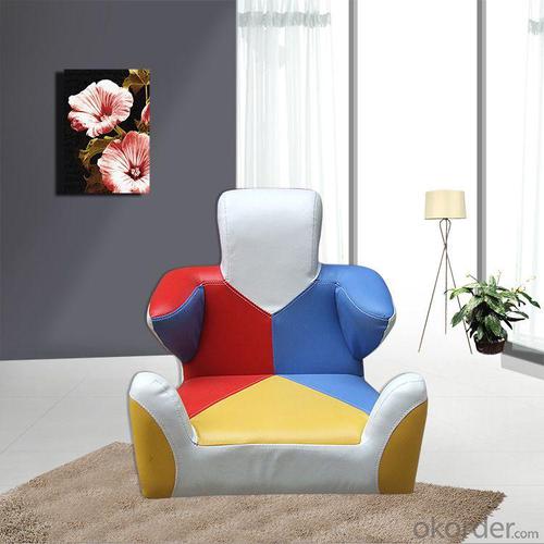 Cartoon Robot Style Kids' Sofa with Grid Comfortable Space-saving System 1