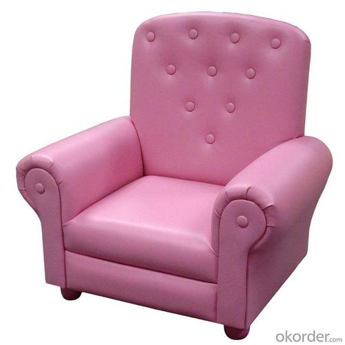 Elegant Children's Single Sofa Pink PU Leather Comfortable System 1