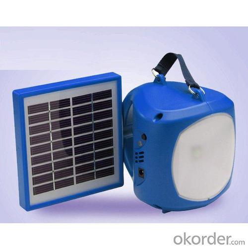 Solar Light for Pole - Super Bright Solar Lantern with Mobile Charge 1.7W 9V Blue from China Factory System 1