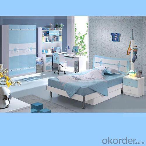 Light Blue + White Color Children Furniture Sets Kids Bedroom/ Room for Studying Furniture System 1