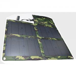 2014 Newest Portable Camouflage Folding Solar Charger 40w 2100mah 5v 18v USB Flexible Solar Charger For Smartphone Laptop