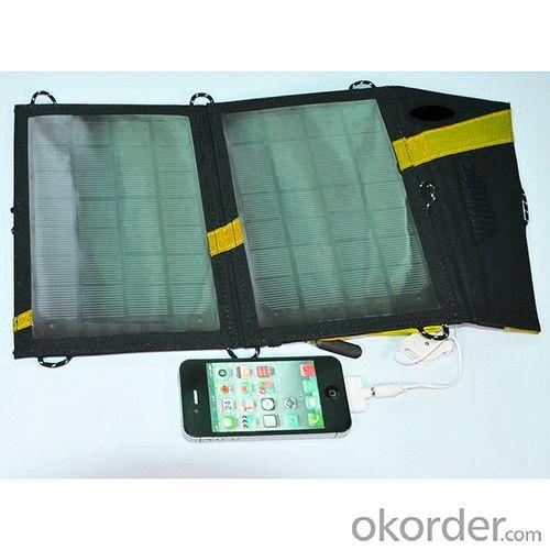 Solar Chargers - 2024 Newest Portable Folding Solar Charger 7W 1000mAh Flexible Foldable Solar Charger for Mobile Tablet PC with USB Output System 1