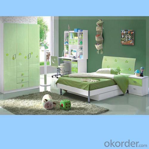 Light Green Color Children Furniture Sets Kids Bedroom Furniture System 1