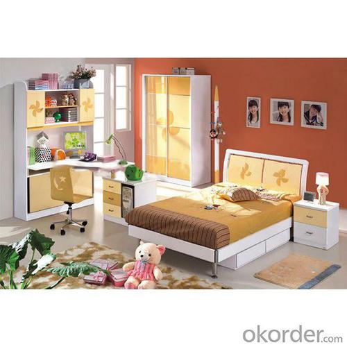 Yellow Color Children Bedroom Furniture Cute Bedroom Sets System 1