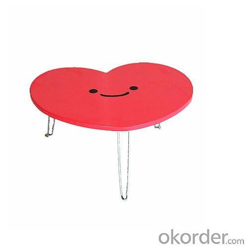 China Factory 3D Heart Shape Wooden Folding Children Table For Play Study Dinner System 1