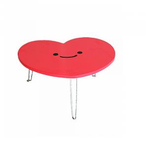 China Factory 3D Heart Shape Wooden Folding Children Table For Play Study Dinner