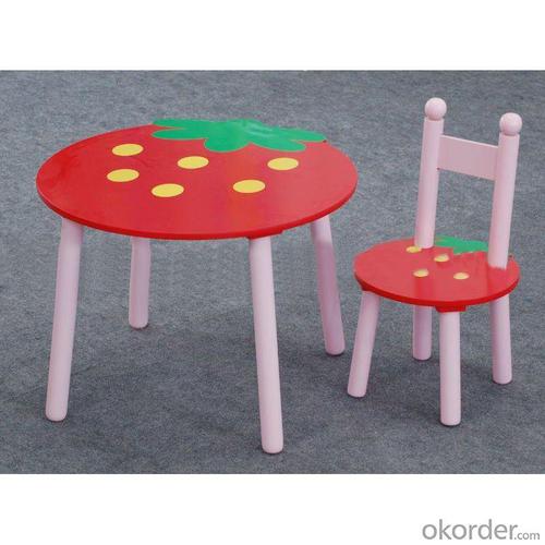 2014 Hot Sell Wooden Kids Strawberry Table Sets For Study/Dining From China Factory System 1