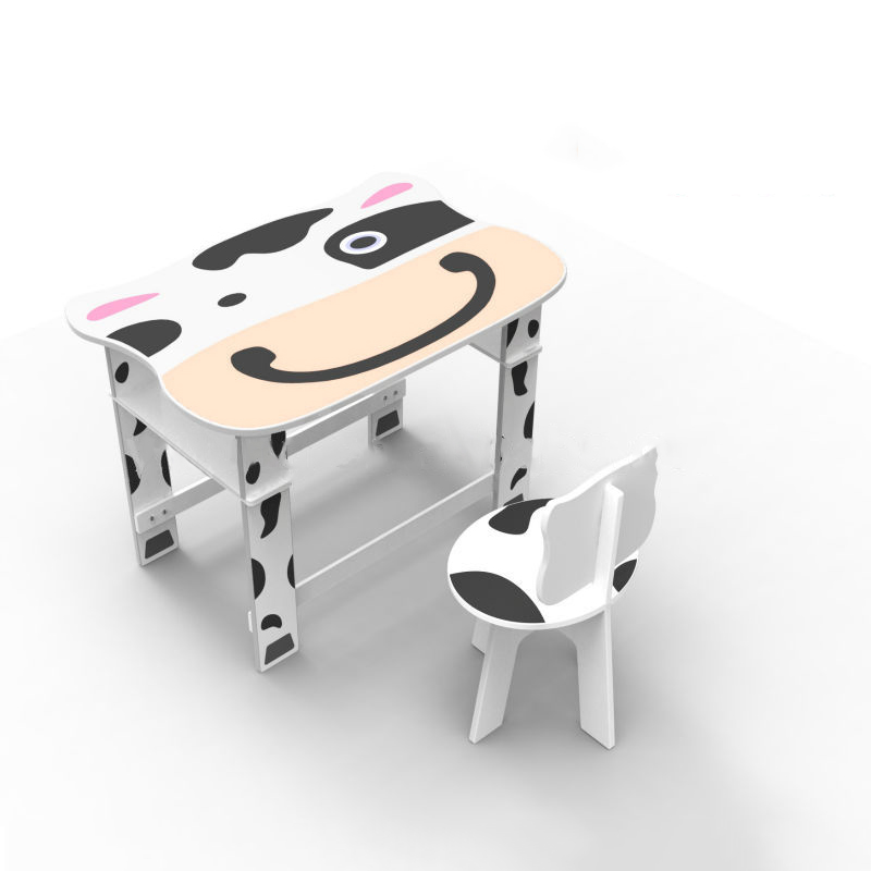 Buy Kids Preschool Learning Desk With Cow Photo Blue Price Size