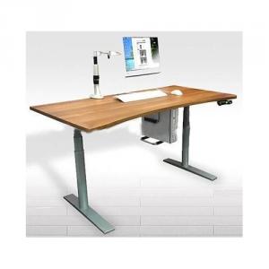 Electric Height Adjustable Laptop Desk With Cpu Holder And Monitor Arm