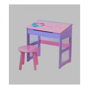 2014 Beautiful Pink Double Layer Children Study Table With Bookcase High Quality School Student Desk
