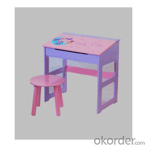 2014 Beautiful Pink Double Layer Children Study Table With Bookcase High Quality School Student Desk System 1