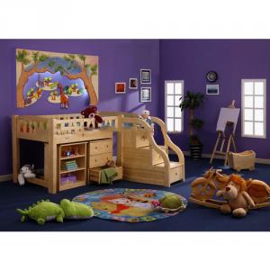 Children Bedroom Furniture Wood/Purple Bedroom Furniture/Gloss Bedroom System 1