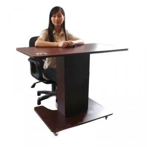 Adjustable Height Wooden Laptop Tables Stand System 1