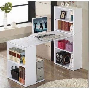 Computer Desk Table W Pc Stand W 6 Storage Shelving Book Shelf Study Office System 1