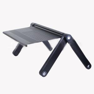 Adjustable Vented Portable Folding Aluminum Laptop Notebook Pc Table Desk Tray System 1