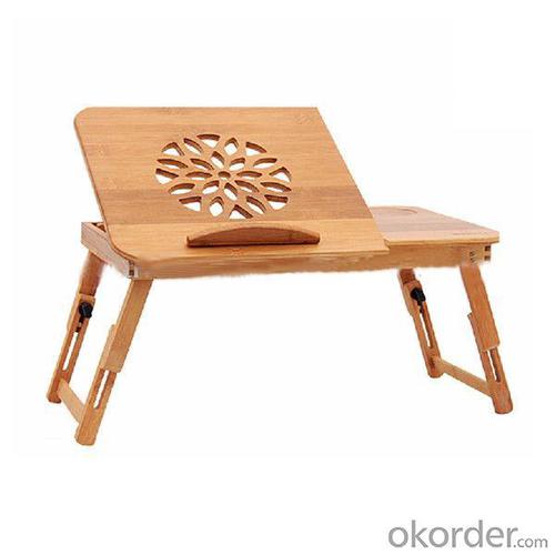 Folding Natural Bamboo Laptop Desk System 1