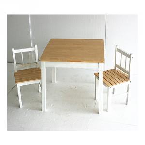 Classic Solid Color Natural Wood Children Study Table, Nature Wood Children Desk And Stool Set