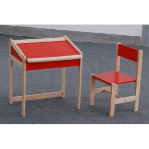 High Quality Wooden Child Study Table And Chair With Bookcase