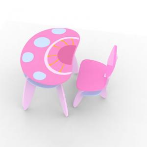 Mushroom Children Chair With Back Pink