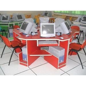Wooden Desktop School Computer Table Design