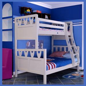 White Color Children Bedroom Furniture Cute Bedroom Sets System 1