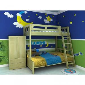 Modern Doulbe Beds Wood Children Furniture Sets System 1