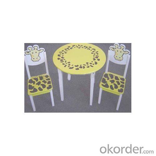 China Factory Cartoon Yellow Giraffe Round Table, Children Dinning Table, Kids Study Table System 1