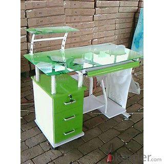 Modern Tempered Glass Computer Desk With Low Price System 1