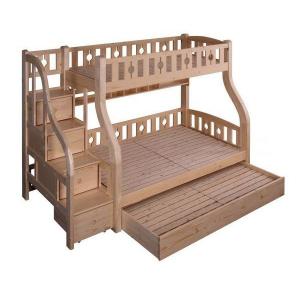 Modern Doulbe Beds With Bottom And Steps Drawer Cabinet Wood Children Furniture Sets