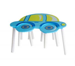 2014 Newest Novel Detachable Car Design Children Table With 2 Stools Blue Color System 1