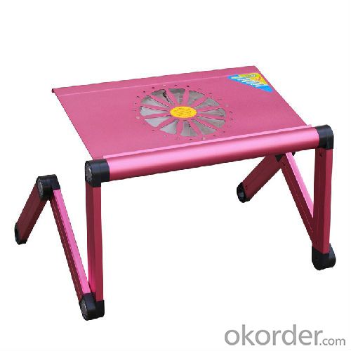 mini hot pink aluminum foldable laptop table