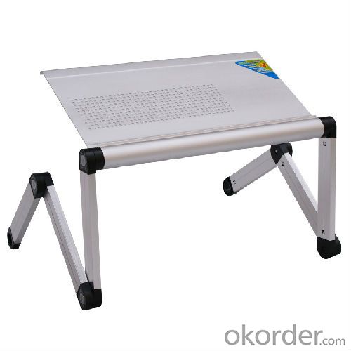 Aluminum Metal Color Foldable Laptop Table For Sofa Bed Height Height Angle Adjustable Children Table