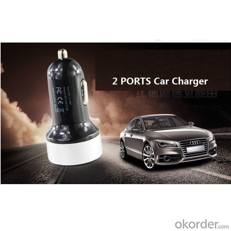 China Manufacture Hot Sale Dual Port Universal 5V USB Car Charger For iPhone 5 5s iPad 2 3 4 5 iPod eGo e Cigarette Camera Red