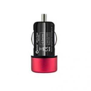 For iPhone 5 5s iPad iPod Samsung HTC e Cigarette Dual Port USB Car Charger Cigarette Lighter Adaptor 5V With Colorful Ring Red System 1