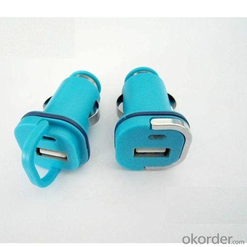 Car Charger for iPhone 5 /5s/ iPad/ iPod/ E- Cigarette with Dual USB Port in Blue against Over-heat System 1