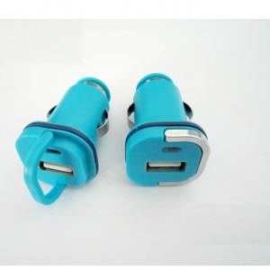 Car Charger for iPhone 5 /5s/ iPad/ iPod/ E- Cigarette with Dual USB Port in Blue against Over-heat