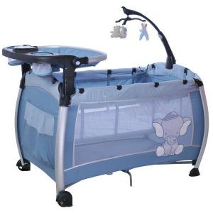 Hot Sell 3-Part Turning Canopy With Toys Baby Pram Blue