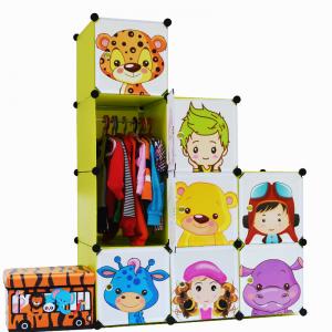 Cartoon Stylish Kids' Cabinet Used for Home and School Foldable