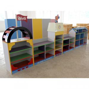 Colorful Children's Toy Cabinet Environmental Material OEM Available
