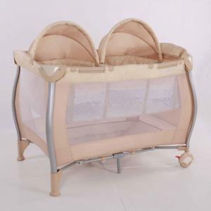 2014 New Baby Bed For Twins Beige Color With Double Locks
