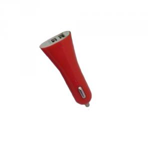 Car Charger for iPhone 5/5s/ iPad/ iPod/ Samsung/ HTC/E- Cigarette with Dual  USB Port in Red